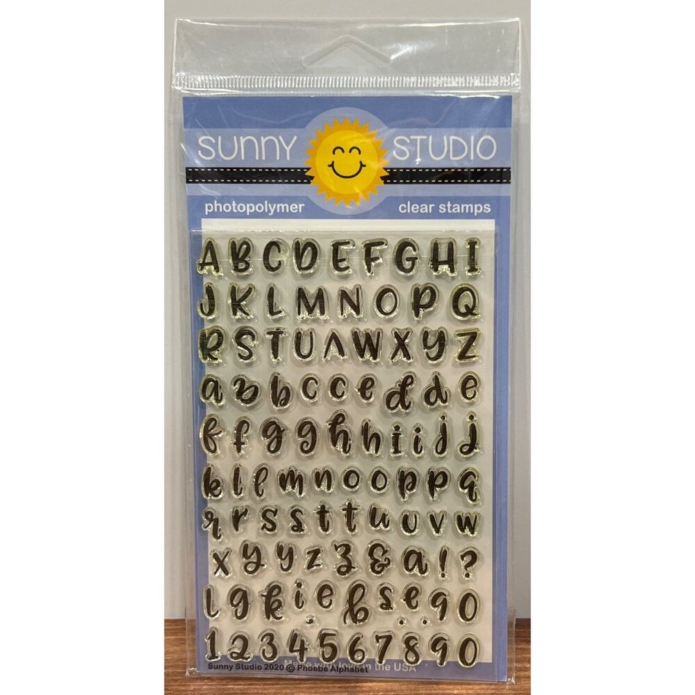 SSCL- 258 Phoebe Alphabet Sunny Studio Photopolymer Clear Stamps